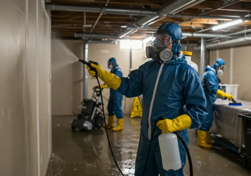 Basement Sanitization and Antimicrobial Treatment process in Davidson County, NC