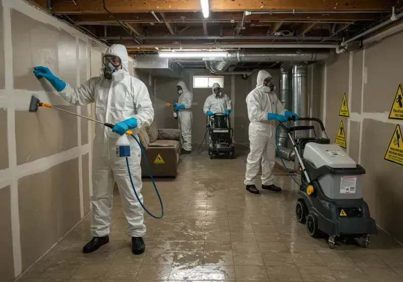 Basement Moisture Removal and Structural Drying process in Davidson County, NC